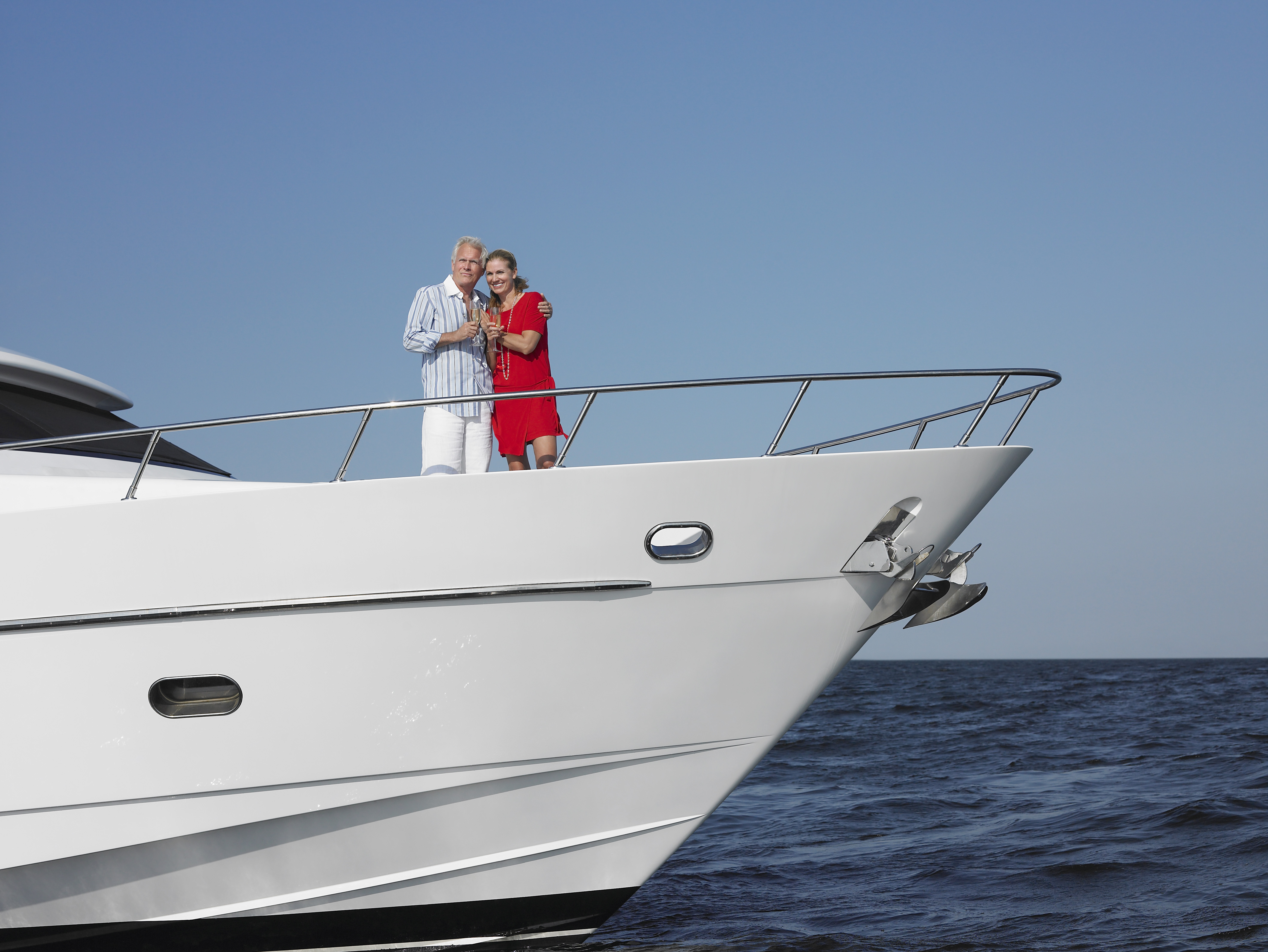 yacht and couple